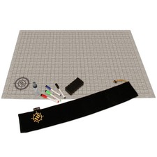 ENHANCE RPG Grid Mat - Tabletop DnD Map (24x36") Dry Erase DnD Mat (Stone)