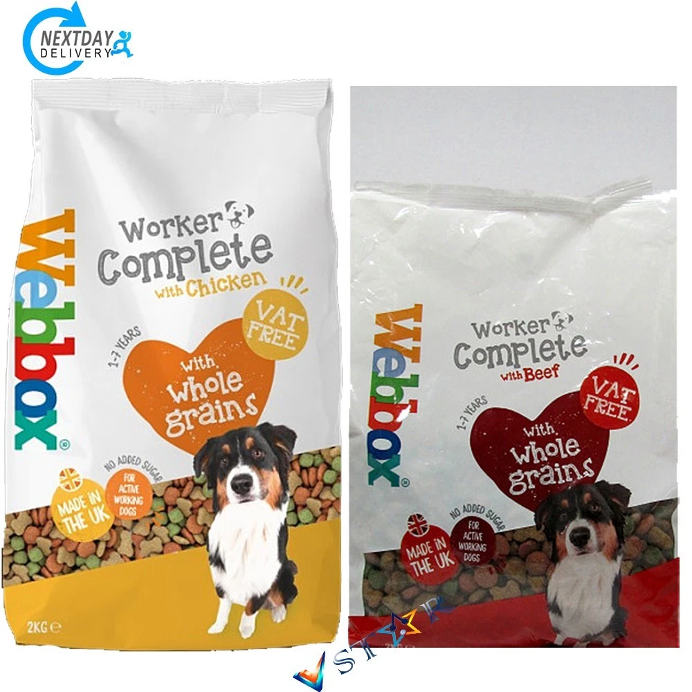 Webbox Complete Dog Food 2kg Chicken, Beef Dry Food Adult Dogs Healthy Pet Meal