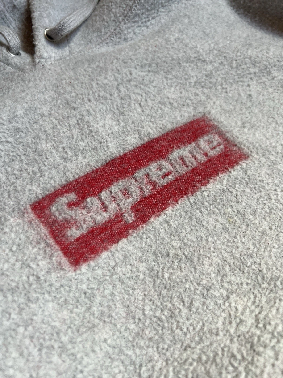 Felpa con cappuccio Supreme Inside Out Box logo SS23 grigio erica taglia media