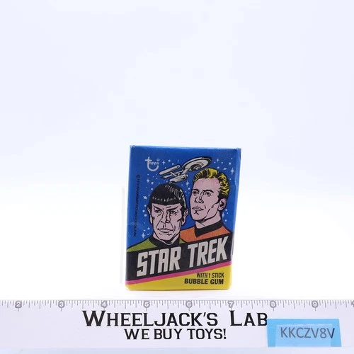 Trading Card Pack W/ Bubble Gum Star Trek 1976 Topps Vintage NEW SEALED