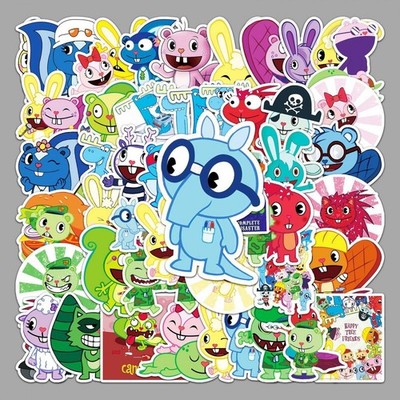 50x Happy Tree Friends Vorschule Aufkleber Kindergarten Aufkleber Basteln Kinder Geschenk