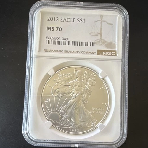 United States Mint 2012 American Eagle 1 oz Silver MS 70 NGC Coin