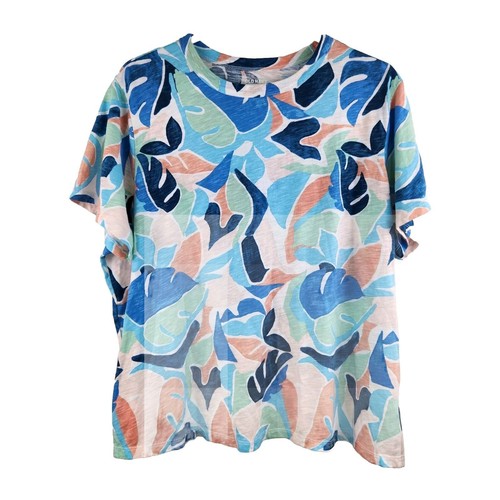 T-shirt maglietta donna multicolore stampa tropicale hawaiana Old Navy XXL - Foto 1 di 5