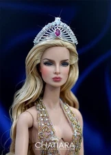 Beauty Pageant Diamond Crown/Tiara Babies_Fashion Royalty Dolls_2025-Red