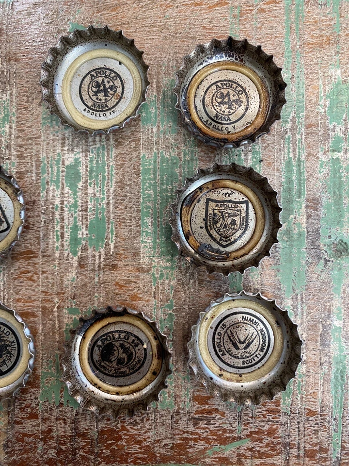 Set of 12 1971 Coca-Cola NASA Apollo Space Missions Used Bottle Caps NO 3, 9, 11 - Image 4 of 4