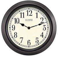 La Crosse Technology Weathered Wall Clock In Black La Crosse Technology Weathered Wall Clock In Black