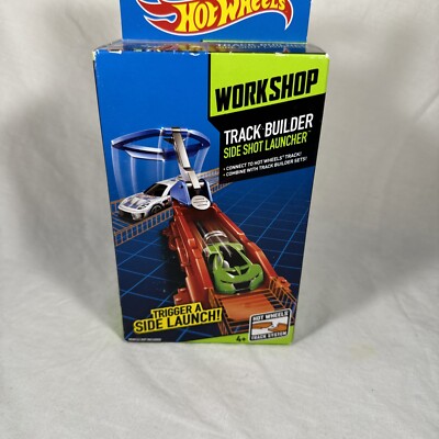 Hot Wheels Workshop Track Builder Side Shot Launcher Stunt Set - New