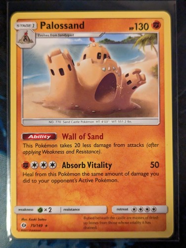 Pokémon TCG Palossand Sun & Moon Base Set 75/149 Regular Rare