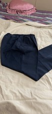 Lands End 12P Black High Rise Pants Straight D406. Elastic Waist W/ Side Pockets