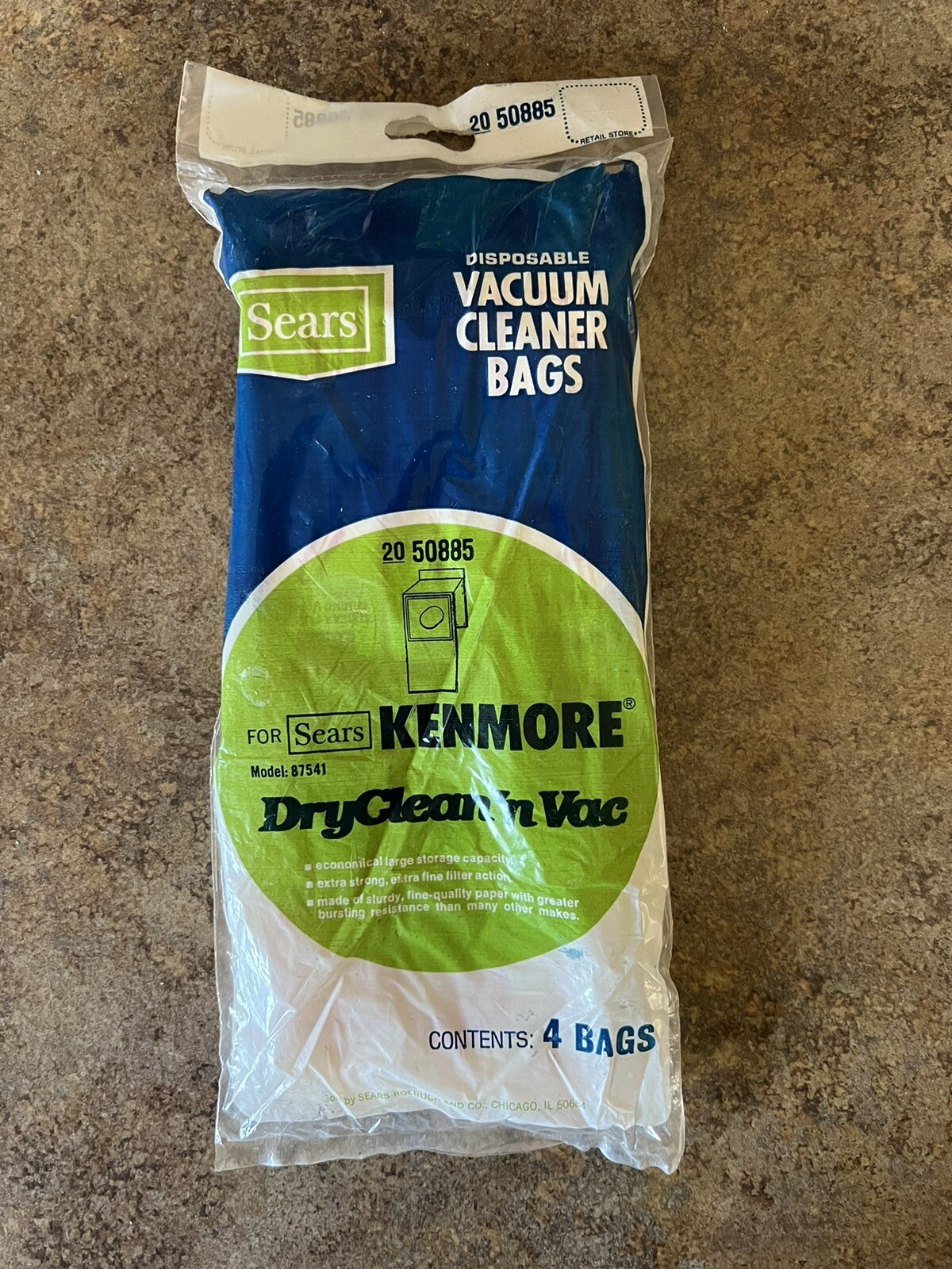 Kenmore 2050885 Vintage Vacuum Bags Sears Kenmore Pk of 4 Bags eBay