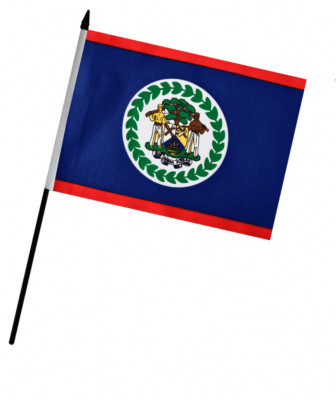 Belize Handflagge (9'' x 6'')