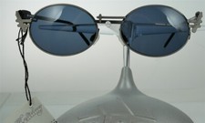 NEOSTYLE HOLIDAY 945 Sunglasses Gray Matte Blue Lens Vintage Oval NEW
