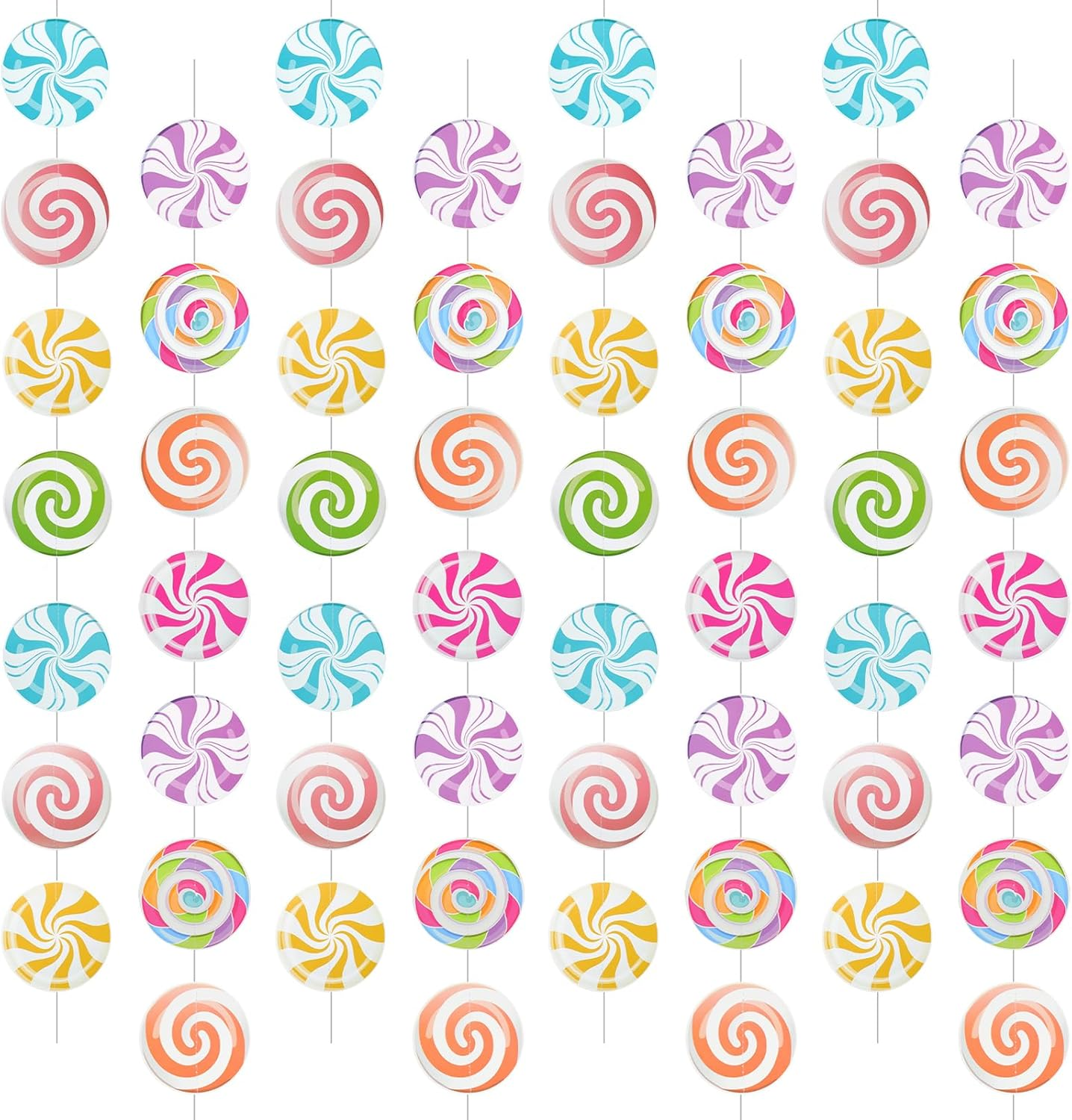 8Pcs Candy Garland Gumdrop Decorations for Candyland Birthday Party Decor