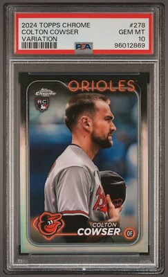 Colton Cowser 2024 Topps Chrome RC Image Variation SSP PSA 10 | eBay
