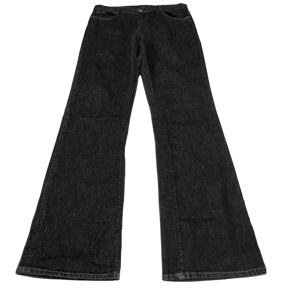 Theory Mid Rise Bootcut Stretch Black Jeans Women’s Size 12 Made In Italy - Image 2 of 4