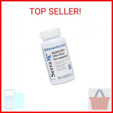 Serra-RX 80,000 SPU Serrapeptase - Acid-Resistant Proteolytic Systemic Enzyme, N