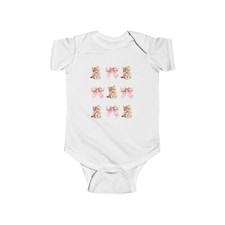 Kitten and Bows Coquette Infant Fine Jersey Bodysuit