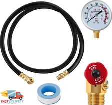 Air Tank Valve Kit with Gauge, Air Tank Repair Kit Come with 2" Pressure Gauge
