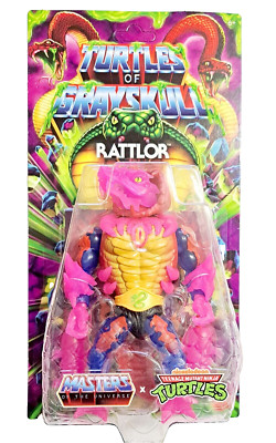 MOTU X TMNT Turtles of Grayskull Rattlor Actionfigur 14 cm MOC NEU OVP !