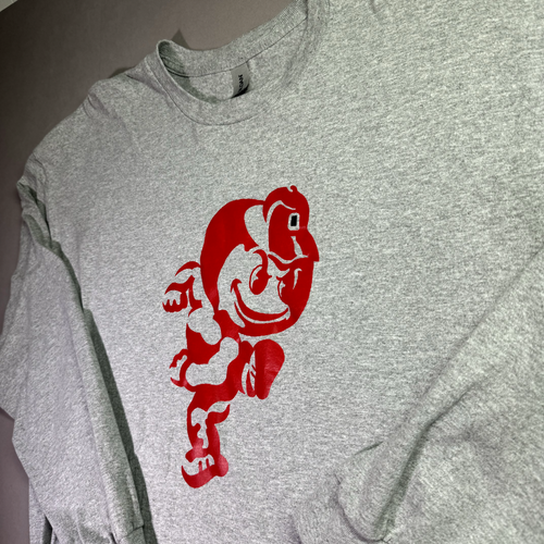 Ohio State Buckeyes Camicia Uomo 3XL Grigio Calcio Mascotte Manica Lunga Gildan NCAA - Foto 2 di 7