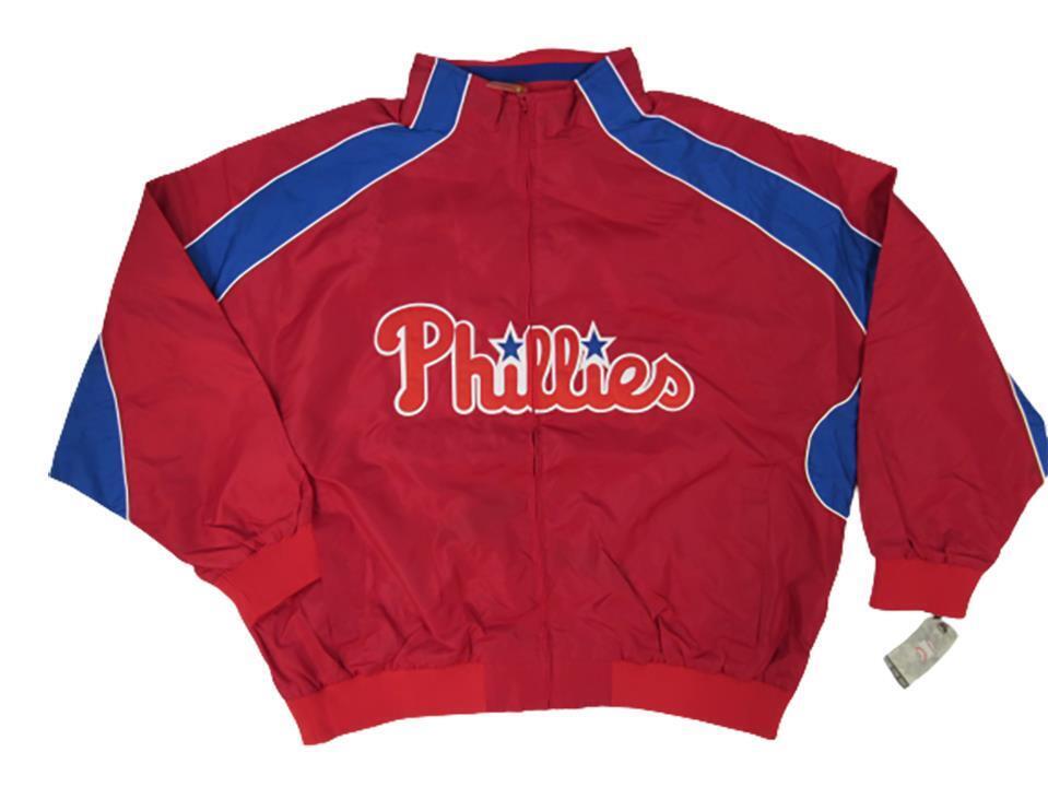 NEW Philadelphia Phillies Mens Sizes 3XL-4XL Majestic Dugout NEW Philadelphia Phillies Mens Sizes 3XL-4XL Majestic Dugout