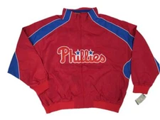 NEW Philadelphia Phillies Mens Sizes 3XL-4XL Majestic Dugout Jacket
