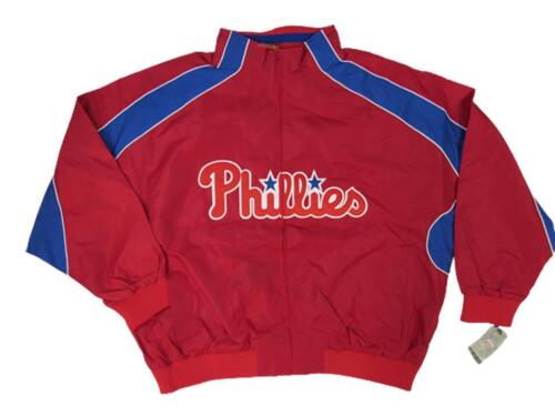 NEW Philadelphia Phillies Mens Sizes 3XL-4XL Majestic Dugout Jacket - Picture 1 of 11