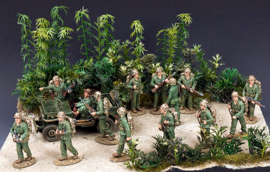 USMC071 Pointing Marine Gunny figurines et collections