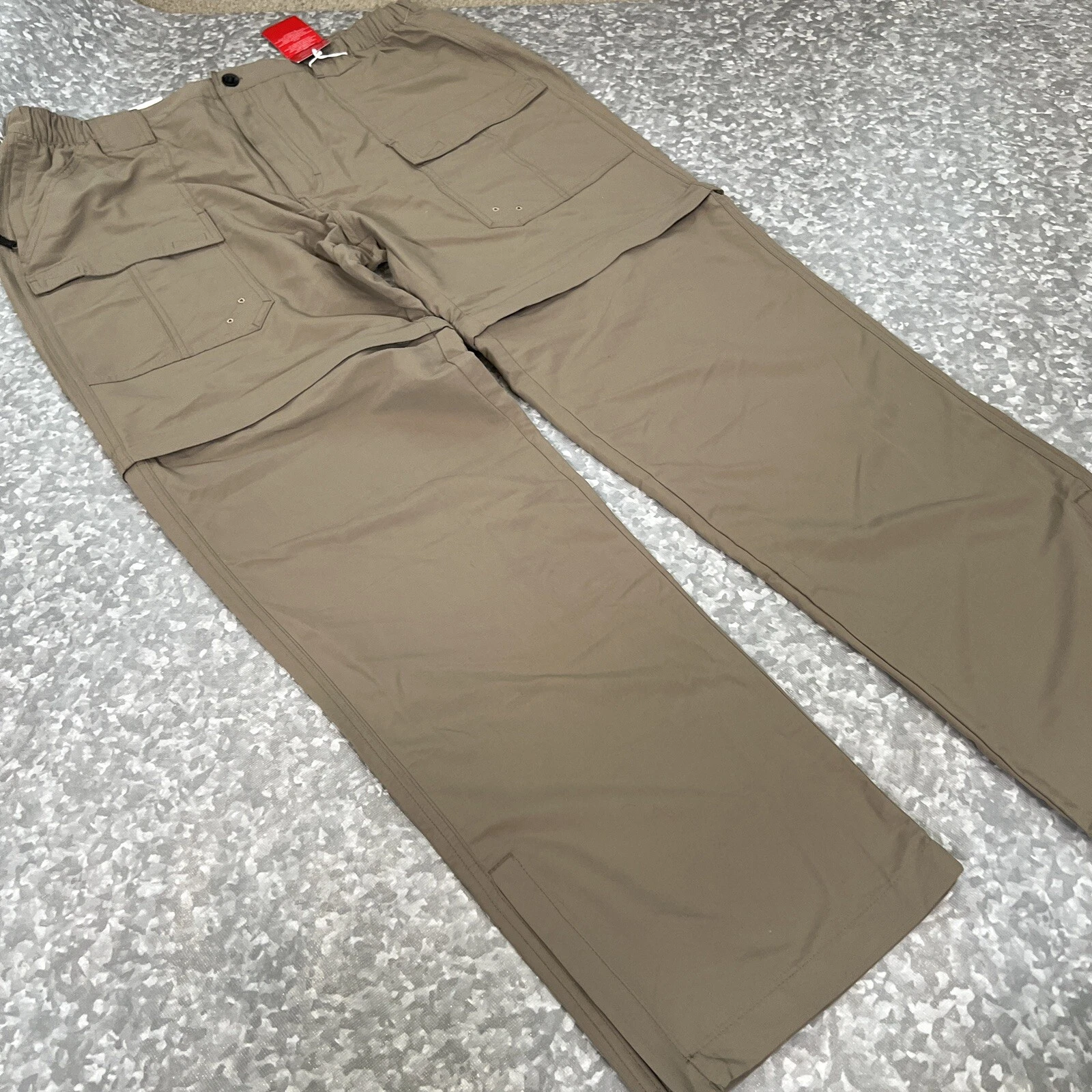 World Wide Sportsman Pants Convertible Hybrid II Men's NWT Gravel Xl