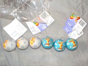 Détails Sur 6 Boules De Noel Winnie Porcinet Tigrou En Plastique Rigide Incassables Disney