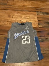 Nike Air Jordan Boys Large 6-7yrs blue gray NBA Basketball Jumpman