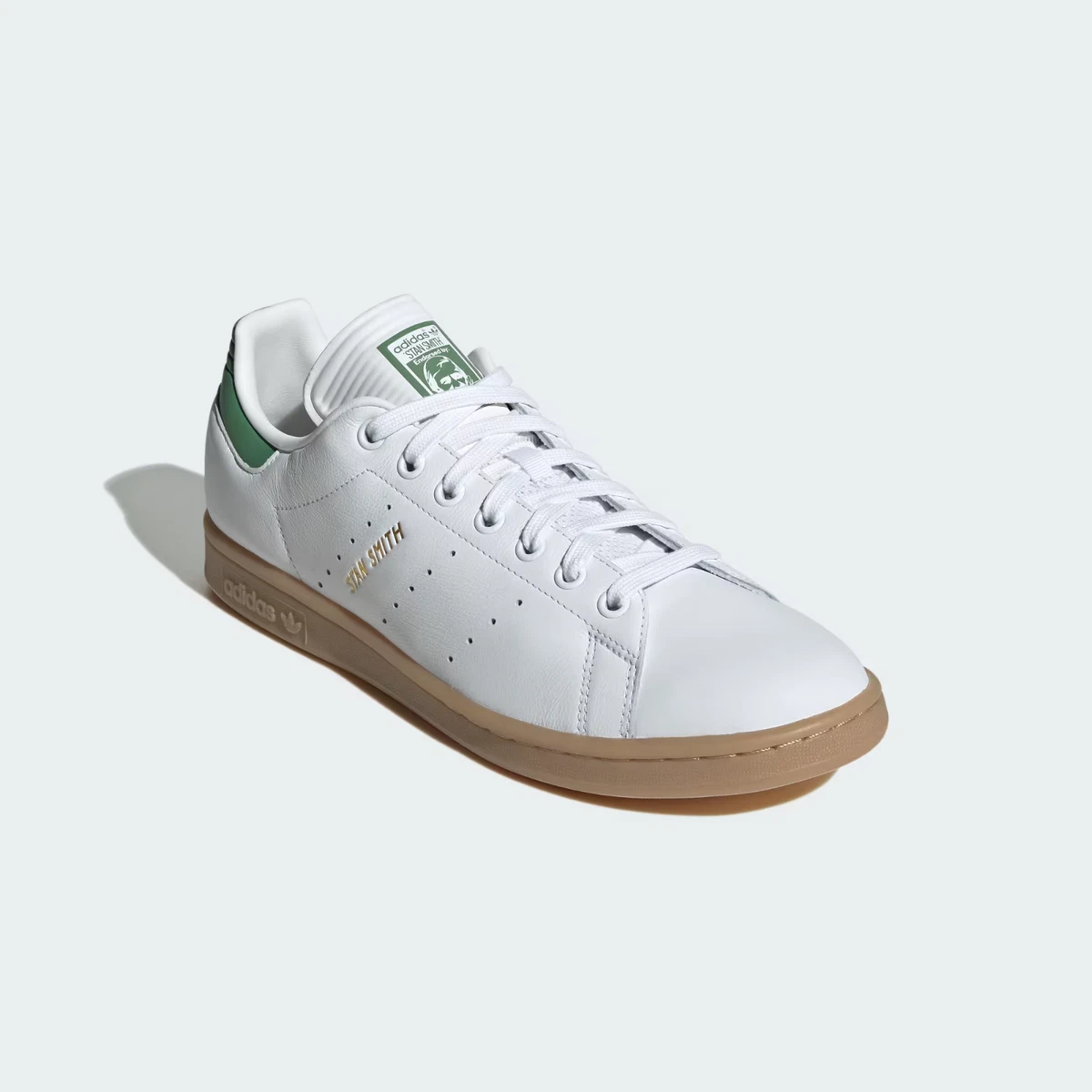 adidas Originals Men\'s Stan Smith Shoes in Cloud White / Preloved Blue /  Gum | eBay