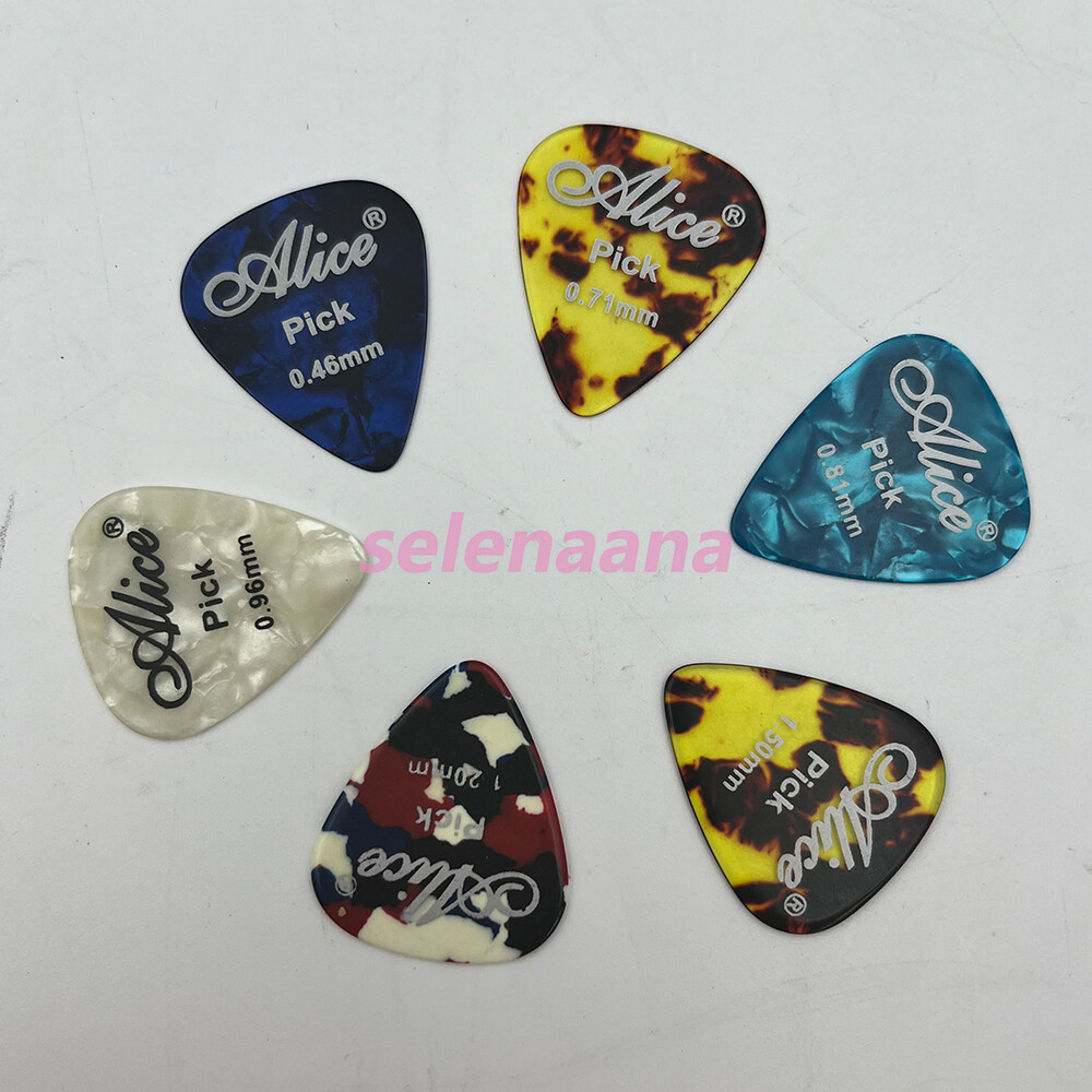 6pcs Alice Guitar Picks Acoustic Electric Plectrums Assorted Thin 0.46-1.50mm