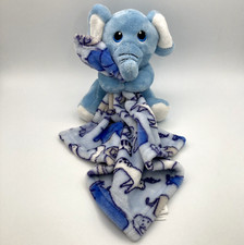 Little Beginnings Blue Elephant Lovey Security Baby Blanket Plush Animal Toy