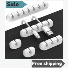 Cable Holder Ties Management Clips Tidy Lead Desk Charger Wire USB Organizer UK