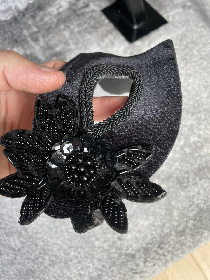 Venezia / Maske / Samt / Schwarz - Bild 3 von 3