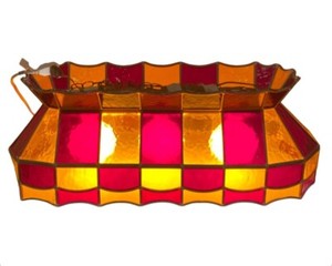 Vintage Stain Glass Light Tiffany Style Pool billiards Hanging Lamp Fixture
