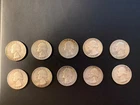[Lot of 10] - 1954-1958 Washington Quarter 90% Silver Circulated Uncertified