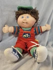 Vtg Cabbage Patch Toddler Collection Boy Doll Brown Hair Blue Eyes Freckles 15"