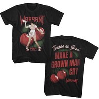 Warrant T-Shirt Schwarz Kurzarm Grafik Print Regular Fit Rundhalsausschnitt