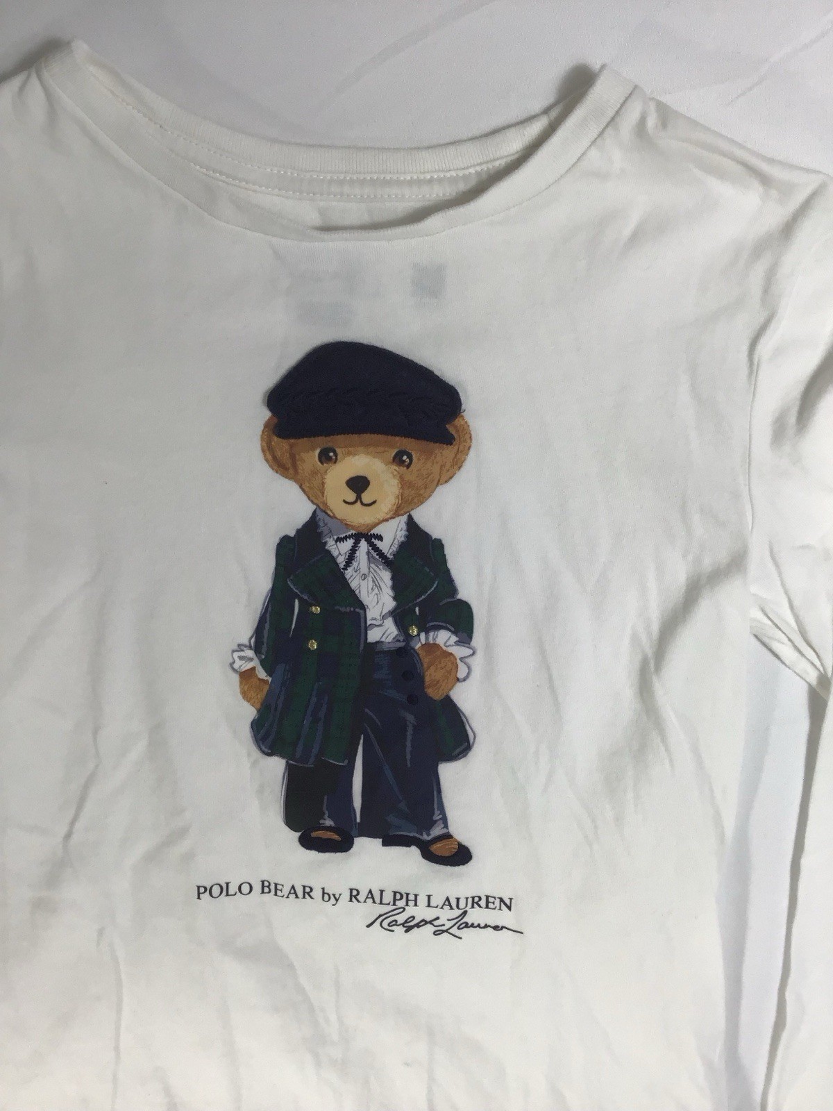 Polo ralph lauren Girls Cotten T Shirt With Polo Bear White 8-10 thumbnail 2