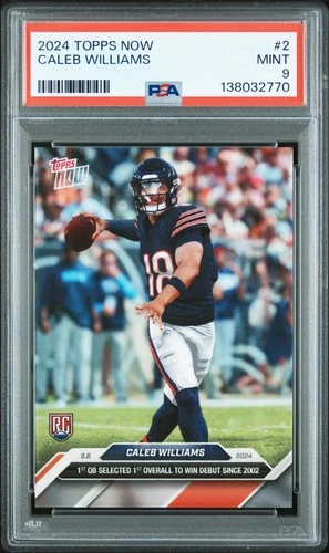 2024 TOPPS NOW #2 CALEB WILLIAMS ROOKIE RC PSA 9