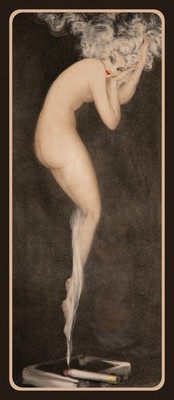 LOUIS ICART Woman Smoke Illusion Art Deco Era - Photo Bookmark - 2.5 x 6 in