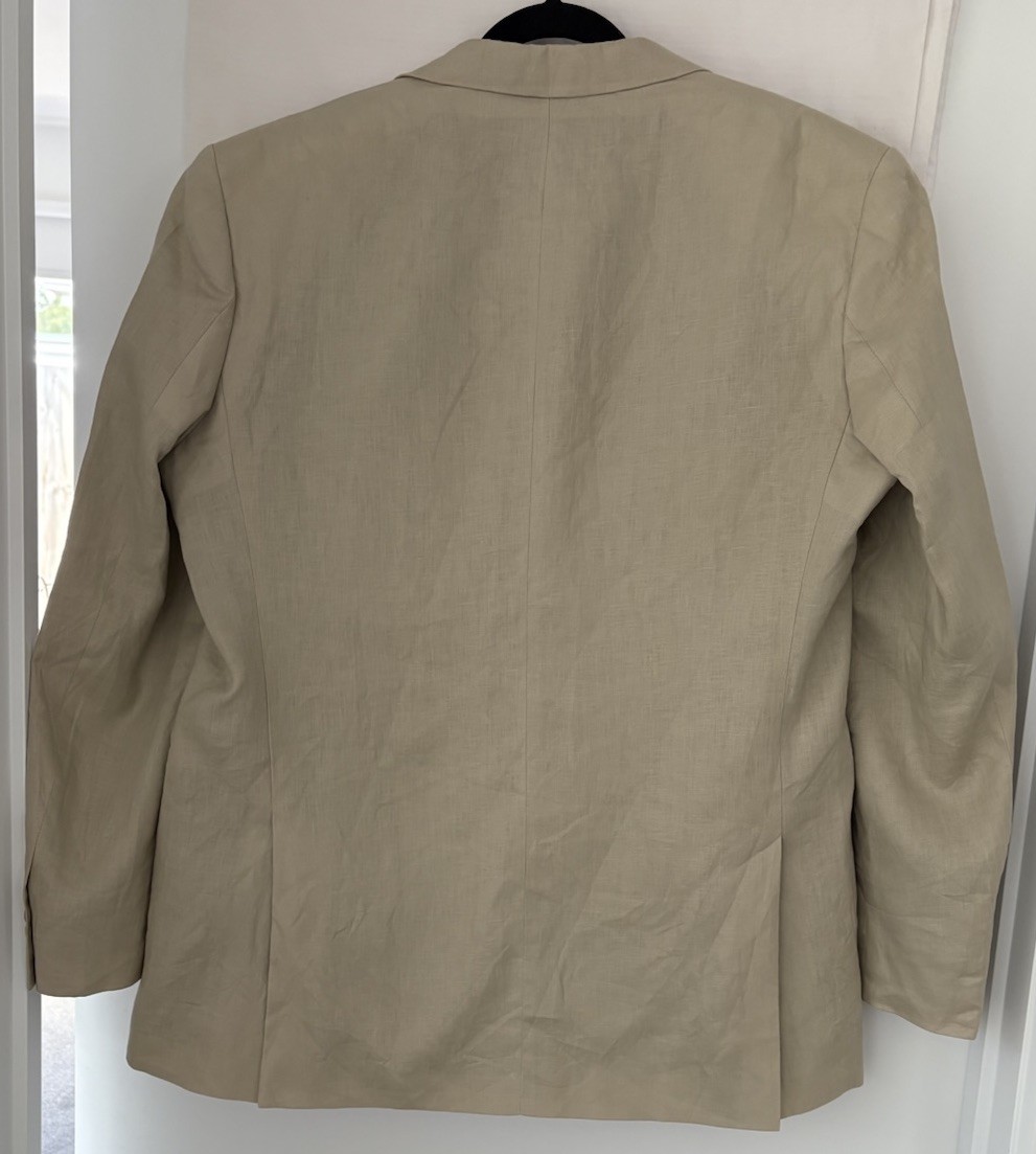 KARL JACKSON beige sand LINEN sports jacket blazer 46 image 2