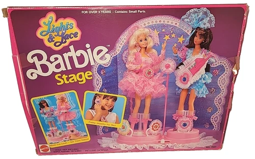 Barbie Lights & Lace Stage Doll Dance Jewelry Playset #7557 Mattel New Open Box