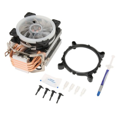 CPU Cooler With RGB Lights 9.2cm Fan 12V 3PIN 4PIN Interface Plug And Play C Fit