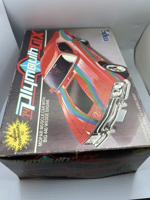 #ad #ad Vintage MPC 1974 Plymouth GTX Muscle Car W Wedge 440 Model Kit 1 25 Built $30.99