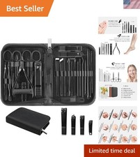 Nail Clippers Set, 26 Piece Manicure Set  Pedicure Kit, Stainless Steel Fing...
