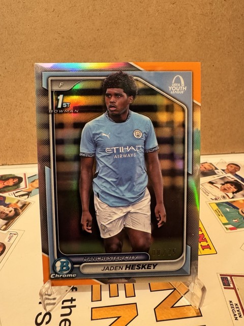 Topps Chrome Jaden Heskey Manchester City 1st Bowman UCC 2024/25 Out Of /25