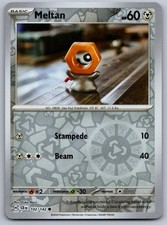 Meltan 102/142 Yuka Morii Stellar Crown Pokemon Card Reverse Holo Near Mint